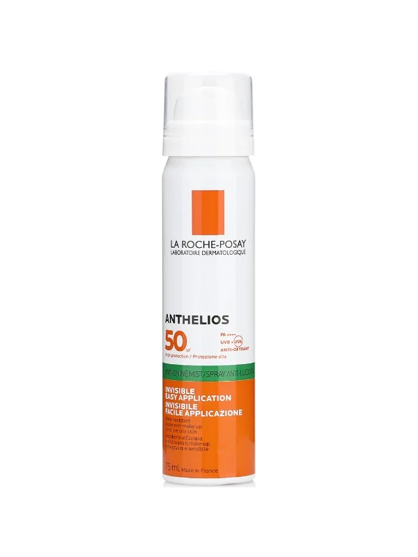 بخاخ واقي شمس أنثيليوس شفاف بمعامل حماية SPF50 من لاروش بوزيه ، 75 مل