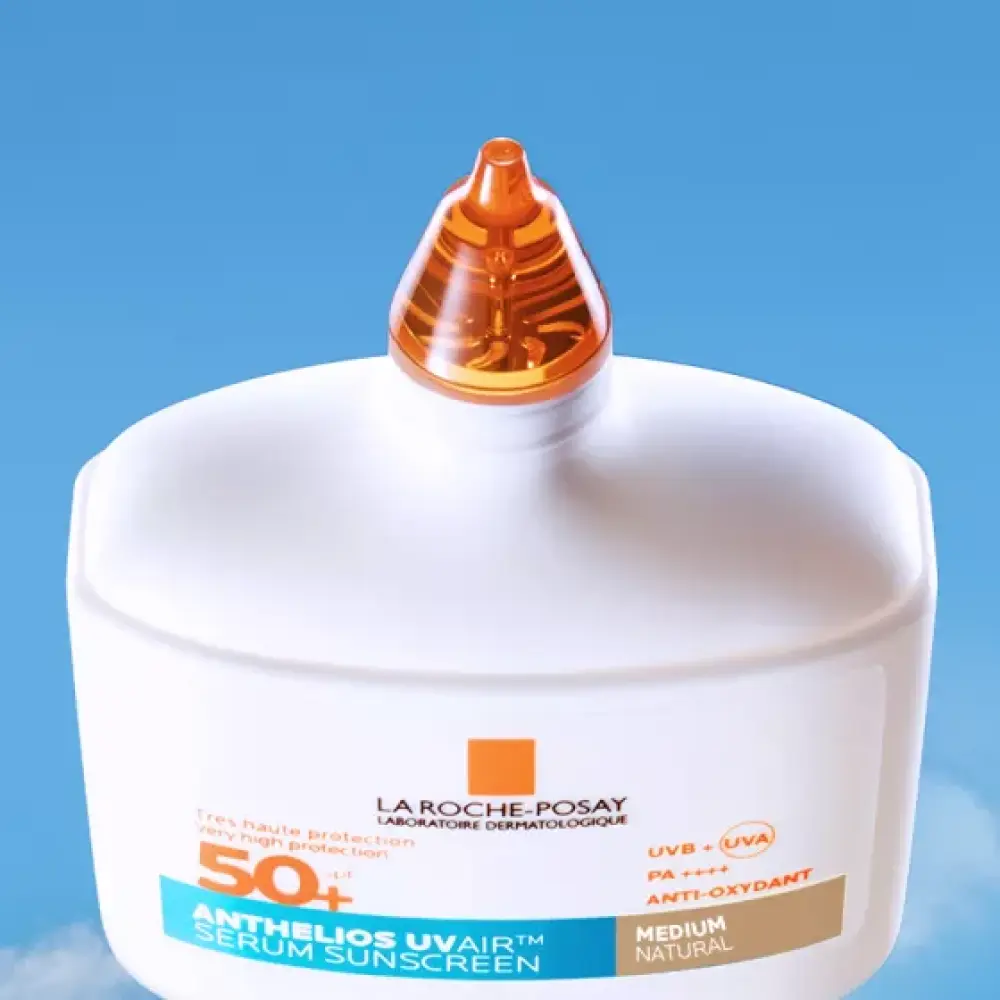 سيروم واقي شمس SPF50+ أنثيليوس يو في إير الملون متوسط طبيعي من لاروش بوزيه – 50 مل