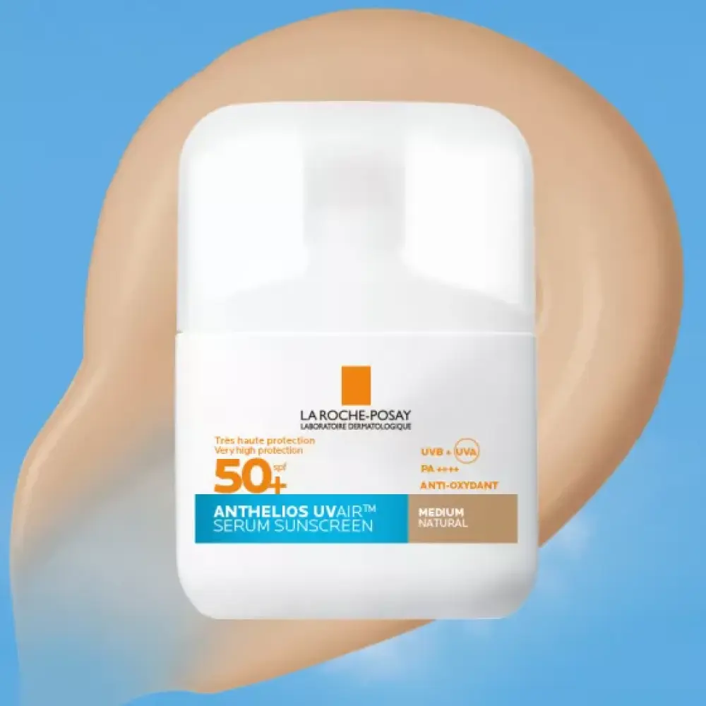 سيروم واقي شمس SPF50+ أنثيليوس يو في إير الملون متوسط طبيعي من لاروش بوزيه – 50 مل