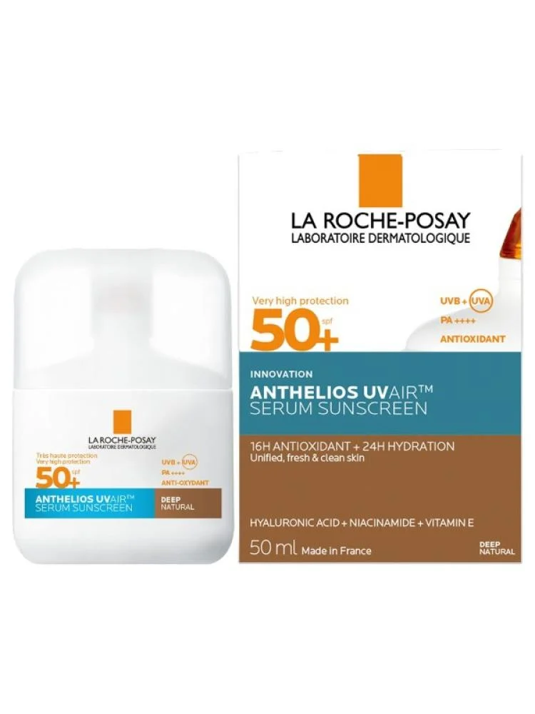 سيروم واقي شمس SPF50+ أنثيليوس يو في إير الملون عميق طبيعي من لاروش بوزيه – 50 مل