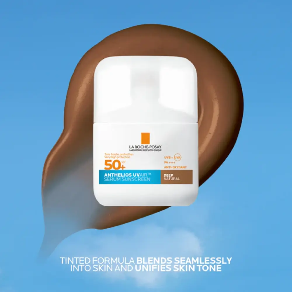 سيروم واقي شمس SPF50+ أنثيليوس يو في إير الملون عميق طبيعي من لاروش بوزيه – 50 مل
