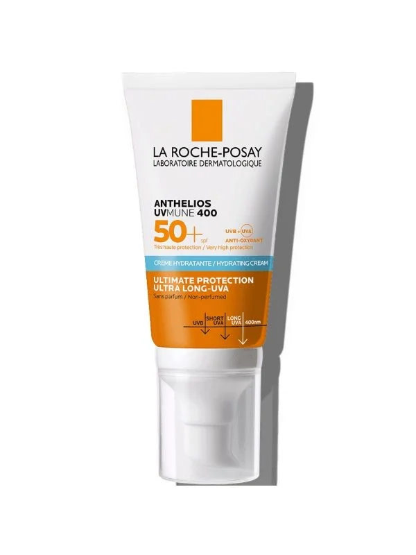 واقي شمس لاروش بوزيه – انثيليوس كريم مرطب يوفي ميون 400 بعامل حماية من الشمس SPF50+ خالٍ من العطور ، 50 مل