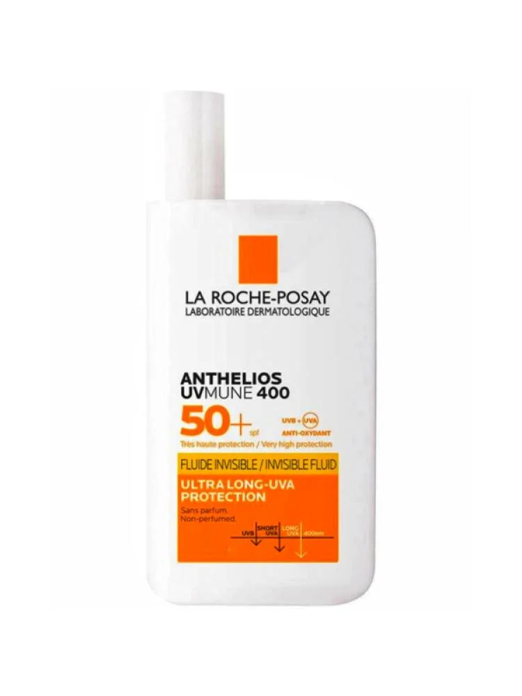 واقي شمس لاروش بوزيه – انثيليوس يوفي ميون 400 سائل +SPF50 غير مرئي خال من العطور، 50 مل