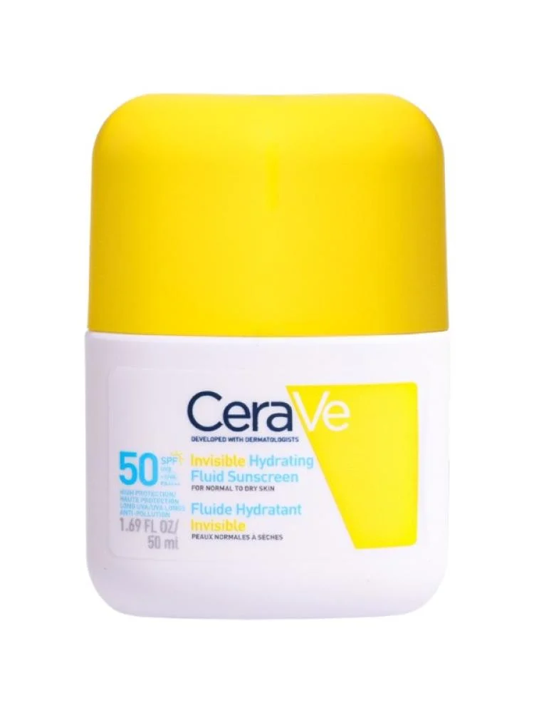 واقي شمس فلويد مرطب غير مرئي SPF 50 للبشرة العادية إلى الجافة من سيرافي – 50 مل