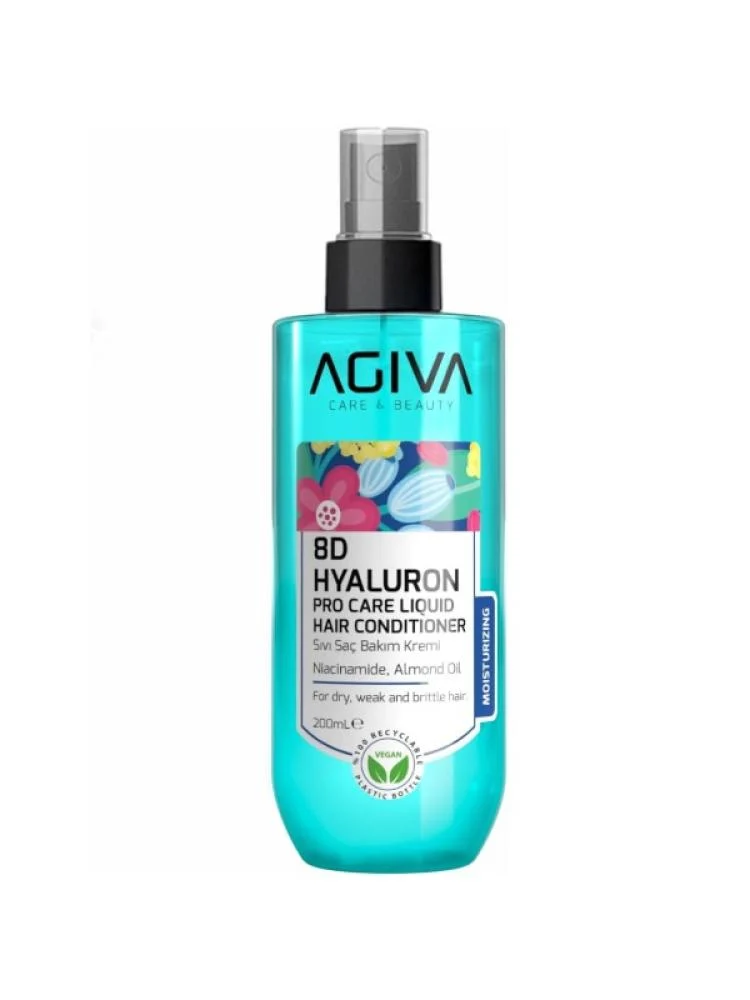 بلسم الشعر السائل 8D بالهيالورون بالنياسيناميد وزيت اللوز من اجيفا – 200مل