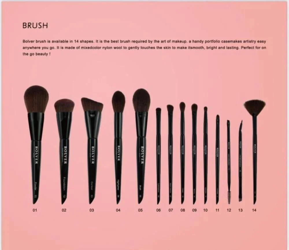 طقم فرش مكياج من بولفير – 14 فرشاة