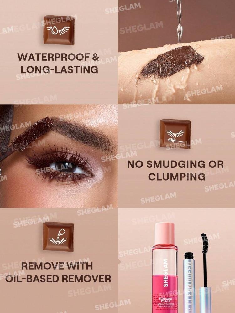 ماسكارا متكاملة مقاومة للماء Waterproof Burgundy بفرشتين من شيقلام 4.2 جرام