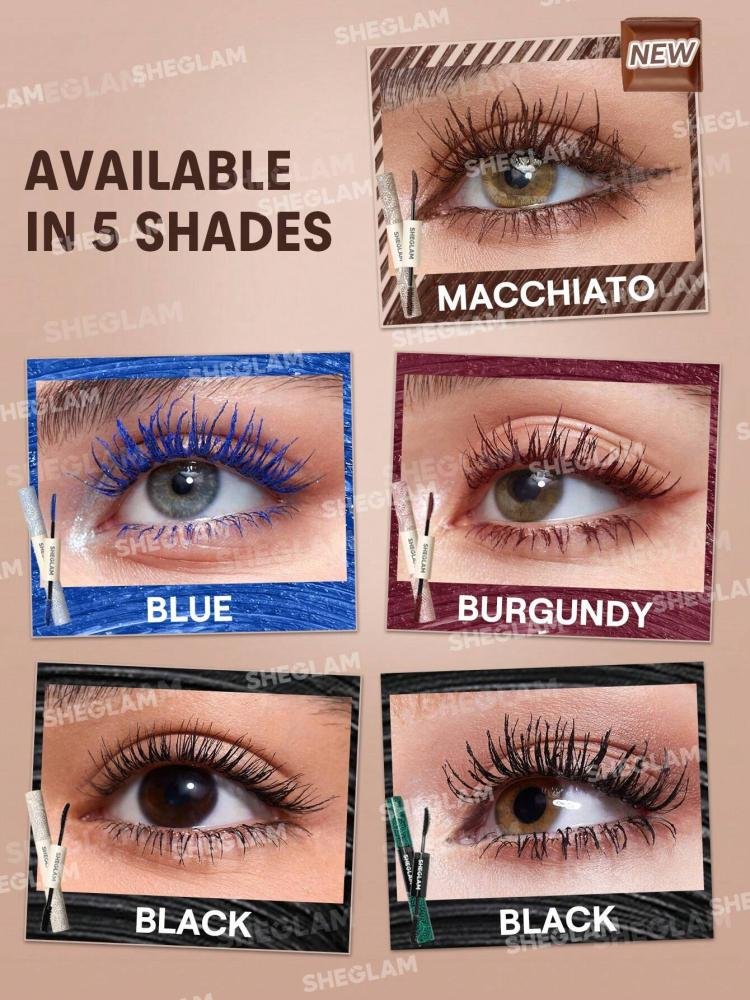 ماسكارا متكاملة مقاومة للماء Waterproof Burgundy بفرشتين من شيقلام 4.2 جرام