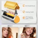 فرشاة تمليس وتصفيف الشعر الحرارية ثلاثية الأبعاد 4 في 1 من شيقلام