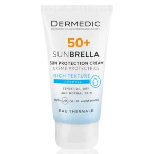 كريم واقي شمس SPF 50 من ديرميديك للبشرة الجافة والعادية - 40 مل