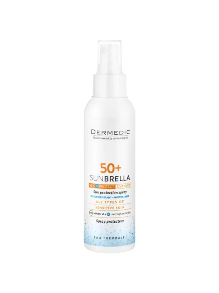 بخاخ حليبي سنبريلا واقي شمس SPF 50 للبشرة الحساسة من ديرميديك – 150 مل