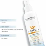 بخاخ حليبي سنبريلا واقي شمس SPF 50 للبشرة الحساسة من ديرميديك - 150 مل